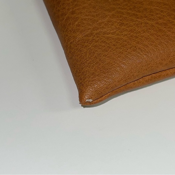 Anthropologie Foldover Crossbody Bag Purse Faux Leather Suede Brown 12.5" x 8" - Picture 15 of 15